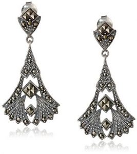 marcasite earrings sterling silver and marcasite dangle earrings THXOPJR