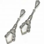 marcasite earrings sterling silver marcasite vintage inspired drop earrings CGOLVYI