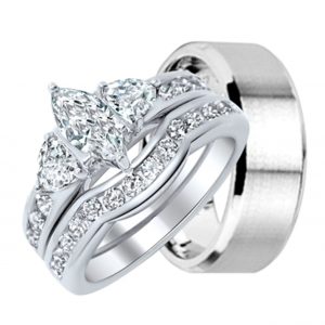 matching wedding rings his and hers wedding ring set matching wedding bands for him and RRYESKE