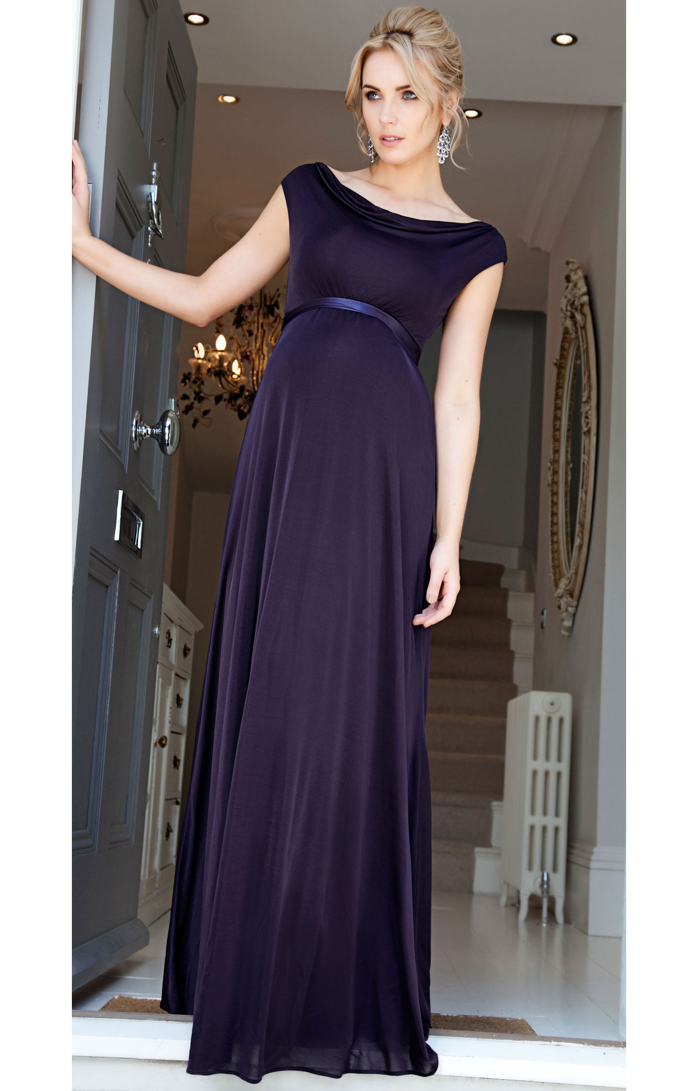 maternity evening dresses liberty maternity gown (blackberry) by tiffany rose ABUFPYV