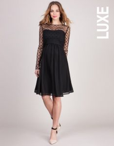 maternity evening dresses sheer polka dot maternity cocktail dress ESSXKRQ