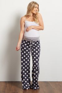 maternity pajamas grey polka dot maternity pajama pants SQPXKNJ