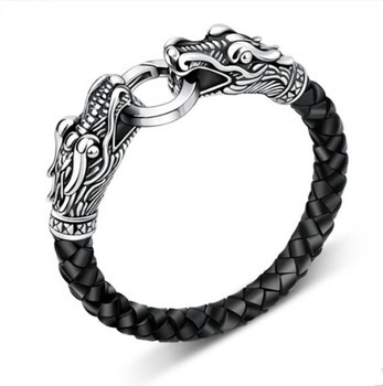 men bracelets leather tibetan silver men bracelet titanium fashion male vintage  accessories parataxis UUHUPJG