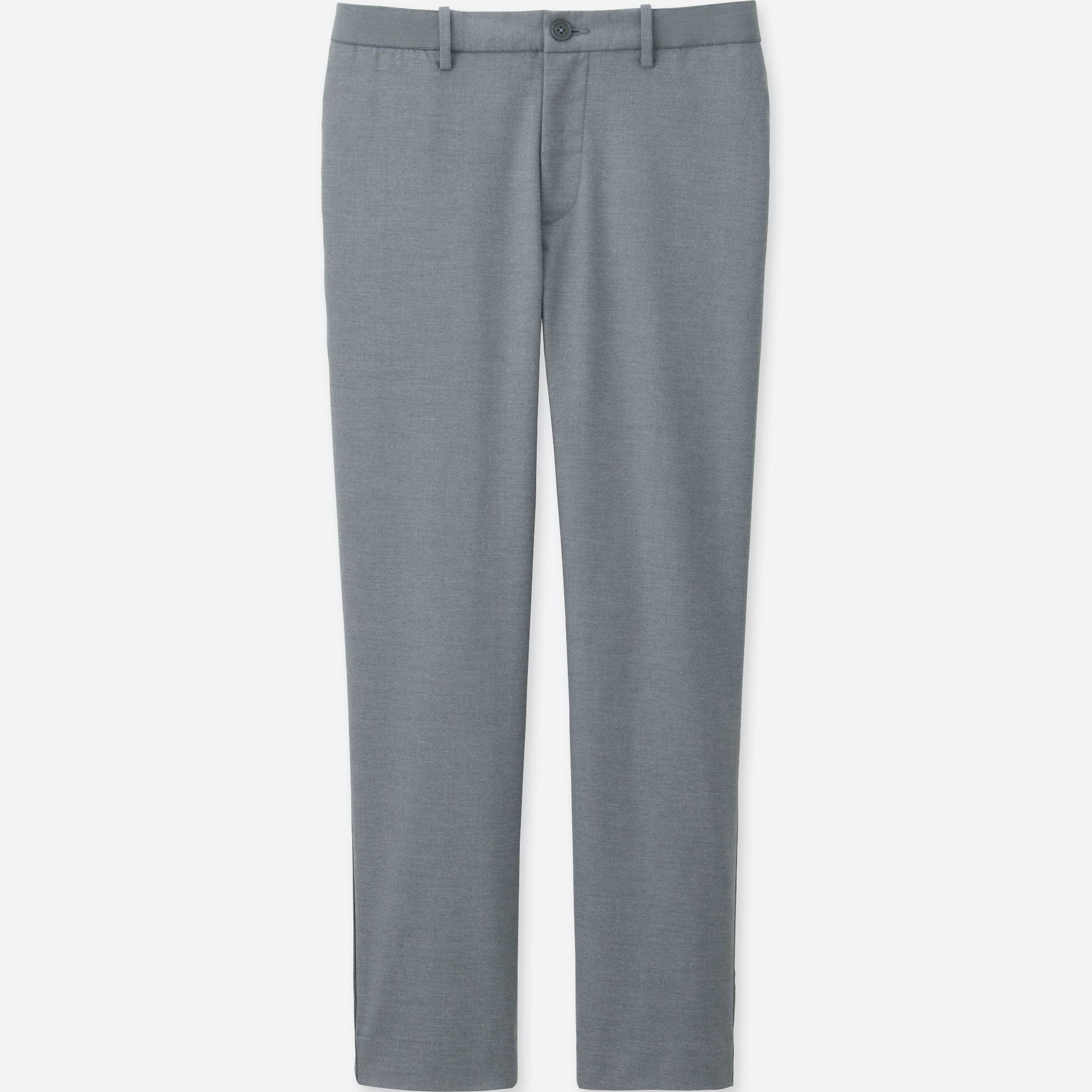 men relaxed ankle pants (cotton), gray, small XOOHBFP