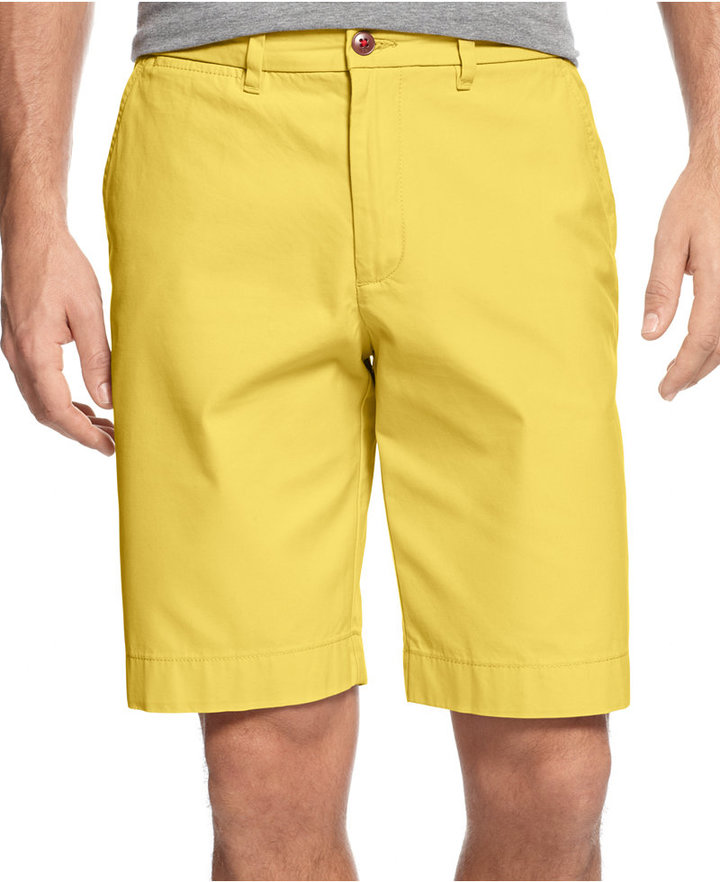 menu0027s fashion u203a shorts u203a yellow shorts tommy hilfiger classic fit chino  shorts FJVXKDV