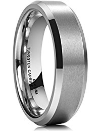 men wedding ring basic 6mm wedding band for men tungsten carbide engagement ring comfort fit RWINSAT