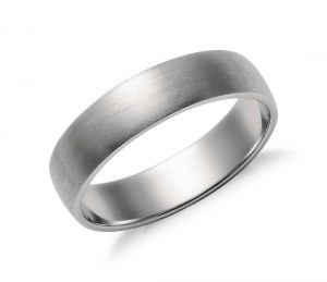 men wedding ring matte classic wedding ring in platinum (5mm) WPOJYLK