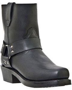 mens biker boots dingo rev up zipper motorcycle boots - snoot toe, black, hi-res LDQLZKF