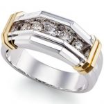 mens diamond rings menu0027s diamond ring (1/2 ct. t.w.) in 10k gold and white BCPEGNG