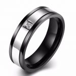mens engagement rings menu0027s stainless steel rings zirconia embroidery jewelry 316l steel zircons  ring FUEROXY