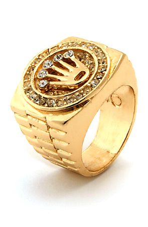 mens gold rings menu0027s gold crown cz hip hop ring QNGYQOS