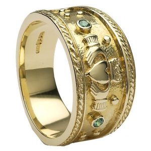 mens gold rings mens gold claddagh ring mg-clad32 LULBAAN