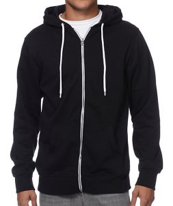 mens hoodies zine hooligan black solid zip up hoodie GGESFZQ