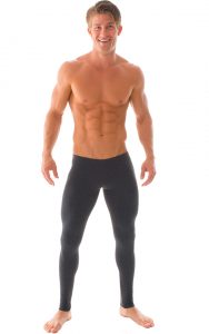 mens leggings in charcoal heather poly/cotton/lycra GIEXOUC