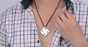 mens necklaces menu0027s fashion swastikas tungsten gold necklace HPYMKZU