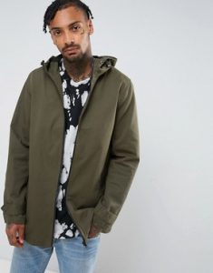 mens parkas asos lightweight parka jacket in khaki MPEIULX