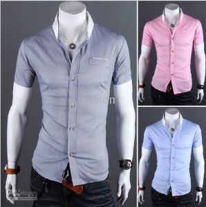 mens short sleeve shirts 2017 2013 menu0027s short sleeve shirts cotton lapel mens shirt slim dress  shirts YOGCDPP