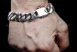 mens silver bracelets 15mm silver curb chain XSMRGUP