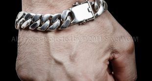 mens silver bracelets 15mm silver curb chain XSMRGUP