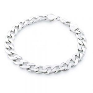 mens silver bracelets bling jewelry mens sterling silver 200 gauge curb link bracelet 9 inch MCYYLDO