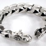 mens silver bracelets crown cuban menu0027s sterling silver biker bracelet TYKXLWK