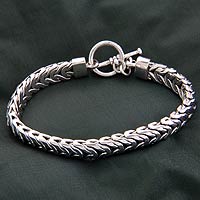 mens silver bracelets menu0027s sterling silver braided bracelet, u0027flowu0027 - menu0027s handmade sterling  silver RIEQGKR