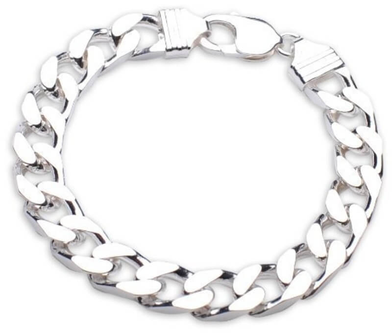 mens silver bracelets mens 8 inch heavy sterling silver curb bracelet FQZXVRH