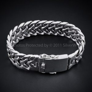 mens silver bracelets mens chunky sterling silver ... PVWXOYN