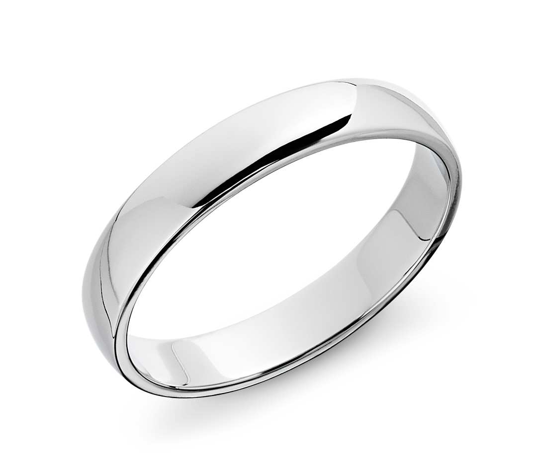 mens wedding bands classic wedding ring in platinum (4mm) OWXFGEF