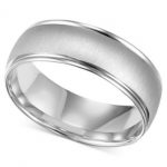 mens white gold rings menu0027s 10k white gold ring, 6-1/2mm wedding band VBKBGAM