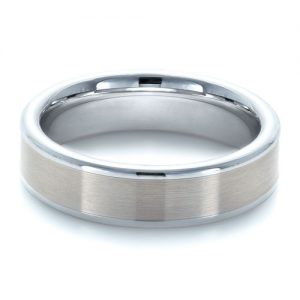 mens white gold rings menu0027s tungsten and 14k white gold ring #1333 KQXLPGW