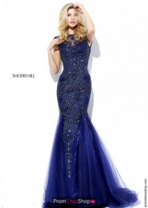 mermaid gowns fitted sleeved sherri hill dress 50516 PUDGVYO