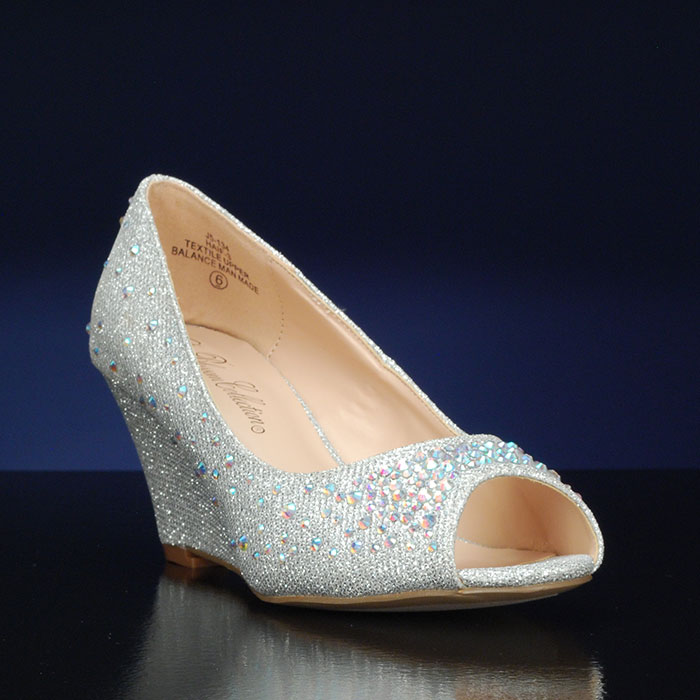 metallic silver wedding shoes - bridalshoes.com JOLJAGH
