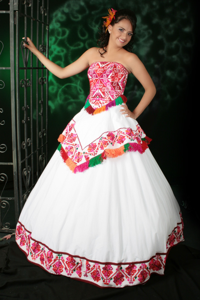 mexican wedding dress tenek indigenous wedding dress DEOIDBE