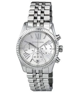 michael kors mk5555 ladies lexington silver watch CQJBROC