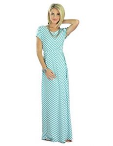 mikarose floor-length short sleeve maxi dress- makenna teal, size xs-2xl ZTCGOGB