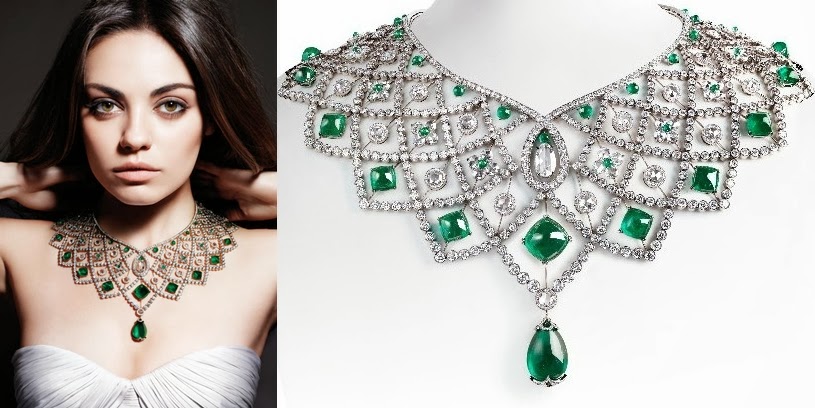 mila kunis gemfields emerald jewelry QQSEJMY