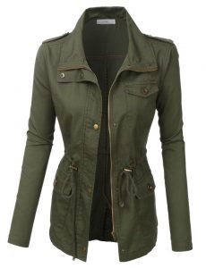 military jacket women le3no womens anorak utility military jacket with drawstring CNTVLSU