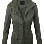 military jacket women makeitmint womenu0027s zip up military anorak jacket w/ pockets large olive JRCVSNJ
