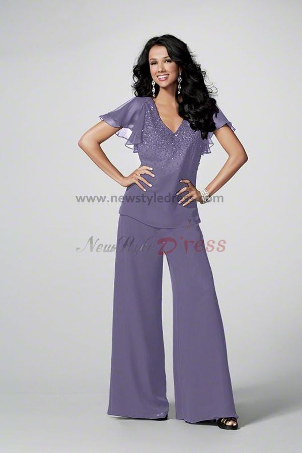 mob lilac womenu0027s dressy pant suits for weddings | ... mother of the wedding UTJHNGN