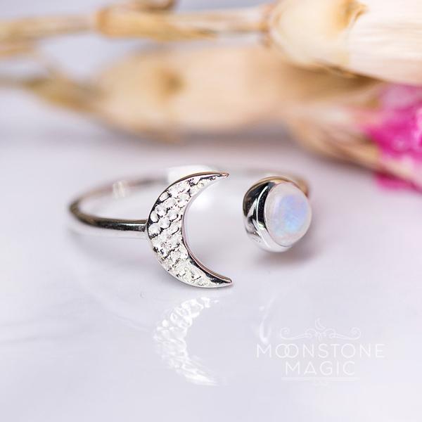 moonstone jewelry moonstone ring - luna delight ... WOVCBAA