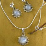 moonstone jewelry set, u0027goddessu0027 - good fortune sterling silver pendant moonstone HTKOXXD