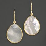 mother of pearl earrings ippolita 18k gold polished rock candy teardrop earrings in mother-of-pearl  - LIRQJQP