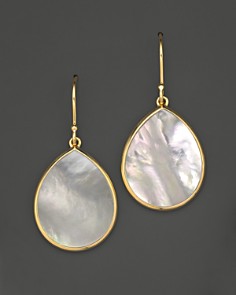 mother of pearl earrings ippolita 18k gold polished rock candy teardrop earrings in mother-of-pearl  - LIRQJQP
