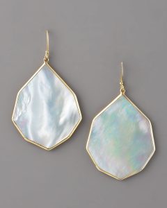 mother of pearl earrings ippolita angled teardrop earring mother of pearl in white lyst AQCRJHX