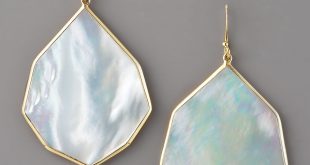 mother of pearl earrings ippolita angled teardrop earring mother of pearl in white lyst AQCRJHX