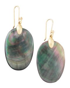 mother of pearl earrings large black mother-of-pearl chip earrings MTWAXGG