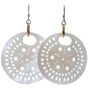 mother of pearl earrings lightweight mother-of-pearl u0026 gold earrings PUVXBJC