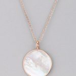 mother of pearl necklace rose gold mother-of-pearl pendant necklace CQLVGAI