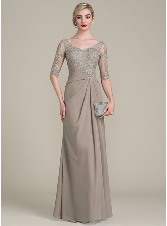 mother of the bride dress a-line/princess v-neck floor-length chiffon lace mother of the bride . NLPFXYH